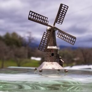 Antique Dutch Sterling Silver Windmill Figurine